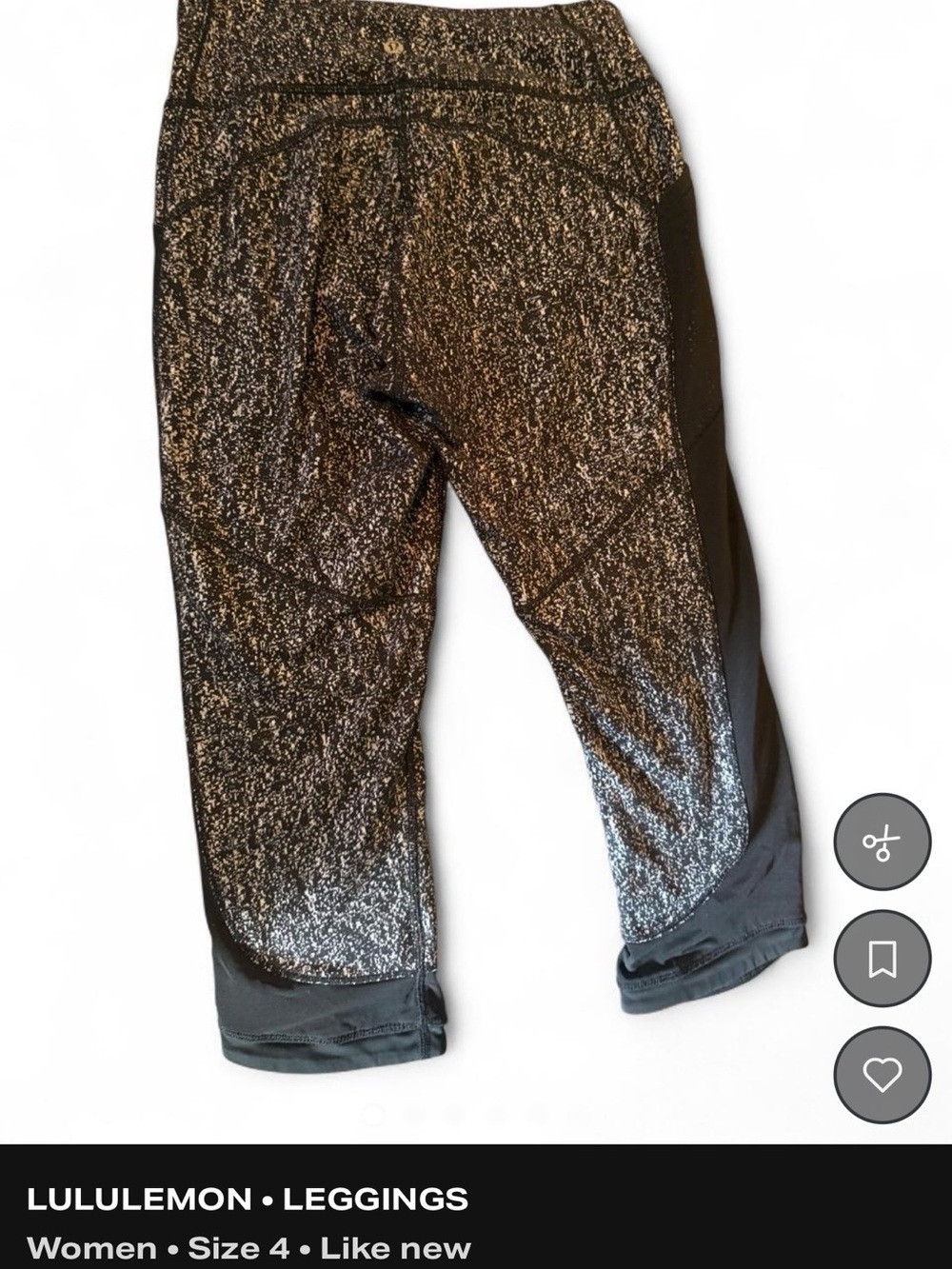 lululemon athletica Black Metallic Speckle Woman’s Leggings